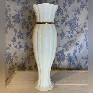 VTG Lenox Say it with Silk Porcelain Bud Vase Metallic Gold